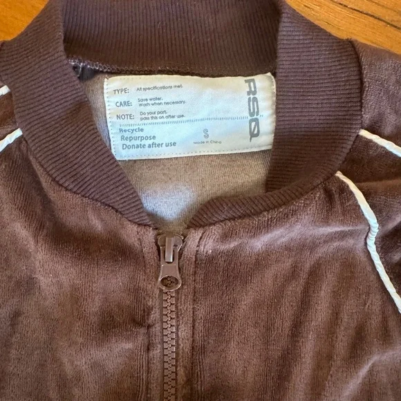 RSQ Terrycloth Bomber Zip Up - Picture 3 of 5